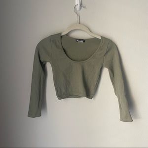 Zara Green Crop Top